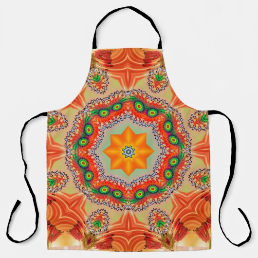 Levendige energiekleuren: mandala design. schort (Voorkant)