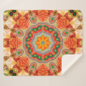 Levendige energiekleuren: mandala design. sherpa deken (Voorkant (horizontaal))