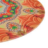 Levendige energiekleuren: mandala design. snijplank (Hoek)