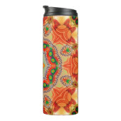 Levendige energiekleuren: mandala design. thermosbeker (Geroteerd rechts)