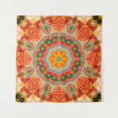 Levendige energiekleuren: mandala design. wandkleed (Voorkant (horizontaal))