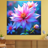 Levendige etherische bloei artwork canvas afdruk (Insitu (Woonkamer))