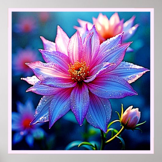 Levendige etherische bloei artwork poster (Voorkant)