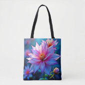 Levendige etherische bloei artwork tote bag (Voorkant)