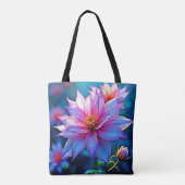 Levendige etherische bloei artwork tote bag (Achterkant)