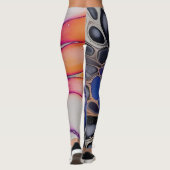 Levendige Etherische Paarse-toned Indie Art Leggings (Achterkant)
