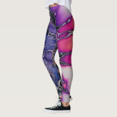 Levendige Etherische Paarse-toned Indie Art Leggings (Links)