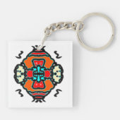 Levendige Etnische Zen Sleutelhanger (Achterkant)