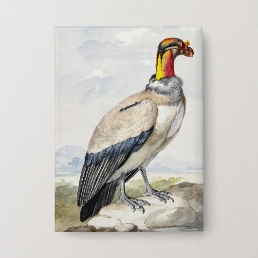 Levendige Exotische Koningsgier Wanddecoratie Button (Voorkant)