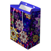 Levendige Exploding Waterverf Mandala's - Medium Medium Cadeauzakje (Achterkant Gekanteld)