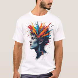 Levendige explosie van kleuren Artistiek T-Shirt D