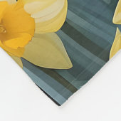 Levendige ezel en gele narcissen fleece deken (Hoek)