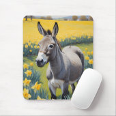 Levendige ezel en gele narcissen muismat (Met muis)