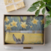 Levendige ezel en gele narcissen tissuepapier (Geschenk)