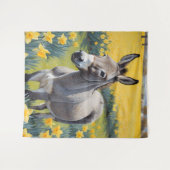 Levendige ezel en gele narcissen wandkleed (Voorkant (horizontaal))