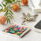 "Levendige fantasie illustraties" Sleutelhanger (Zijkant)