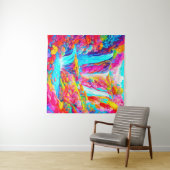 Levendige Fantasy watervallen in een Candyland set Wandkleed (In Situ (horizontaal))