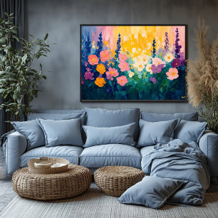 Levendige Fauvist Floral – Aangepaste Natuur-thema Poster