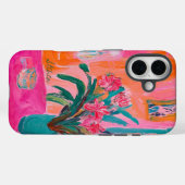 Levendige Fauvist Vaas van roze bloemen Case-Mate iPhone Case (Achterkant (horizontaal))