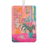 Levendige Fauvist Vaas van roze bloemen Luchtverfrisser (Achterkant)