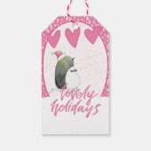 Levendige Feestdagen | Kerst van Cute Penguin Cadeaulabel (Achterkant)