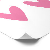 Levendige Feestdagen | Roze kerst met hart Poster (Hoek)