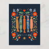 Levendige Feestelijke Kerstkunst met Cadeau Briefkaart (Voorkant)