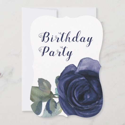 Levendige Fel Indigo Paarse Blauwe Verjaardagsfees Kaart (Achterkant)