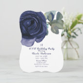 Levendige Fel Indigo Paarse Blauwe Verjaardagsfees Kaart (Staand voorkant)