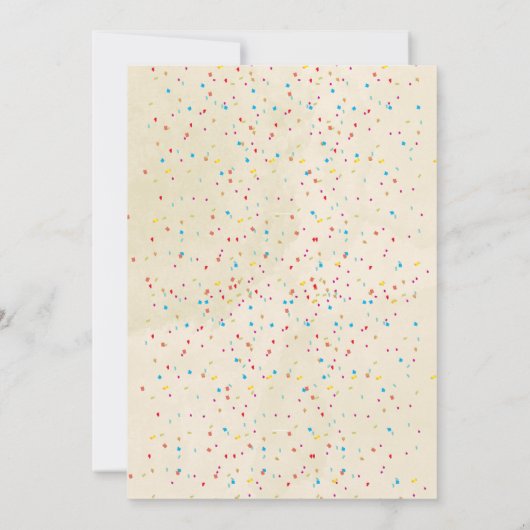 Levendige Festa Party Verjaardag uitnodiging (Achterkant)