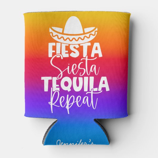 Levendige Fiesta Bachelorette Party Custom Blikjeskoeler (Voorkant)