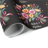 Levendige Fiesta bruiloft boeket bruiloft Cadeaupapier (Rol Hoek)