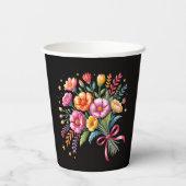 Levendige Fiesta bruiloft boeket bruiloft Papieren Bekers (Achterkant)