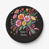 Levendige Fiesta bruiloft boeket bruiloft Papieren Bordje (Voorkant)