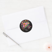 Levendige Fiesta bruiloft boeket bruiloft Ronde Sticker (Envelop)