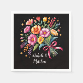 Levendige Fiesta bruiloft boeket bruiloft Servet