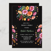 Levendige Fiesta bruiloft boeket brunch & bubbels Kaart (Voorkant / Achterkant)