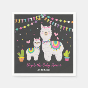 Levendige Fiesta Llama Alpaca Baby shower Decor Servet