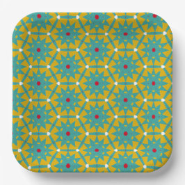 Levendige Fiesta Starburst papieren Borden Papieren Bordje