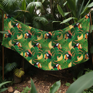 Levendige Fiesta Toucan Tropische Vogels Bananen B Stof
