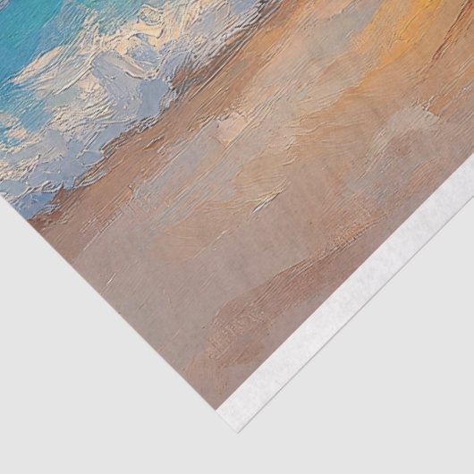 Levendige Flamingo op het strand Decoupage Tissuepapier (Detail)