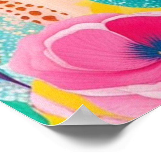 Levendige Floral Art Print (Hoek)