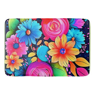 Levendige Floral Bliss Art Badmat