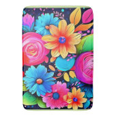 Levendige Floral Bliss Art Badmat (Voorkant Verticaal)