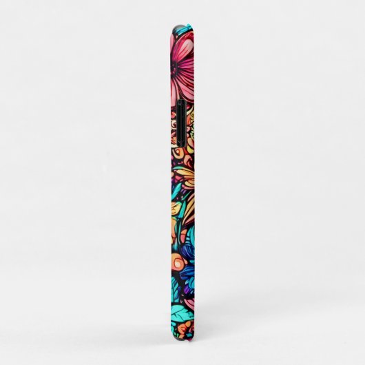 Levendige Floral Doodle Explosion Case-Mate iPhone Case (Achterkant/rechts)