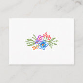 Levendige Floral Fiesta Luier Raffle Douche Informatiekaartje (Achterkant)