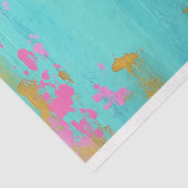 Levendige  Floral Fish Decoupage Tissuepapier (Detail)