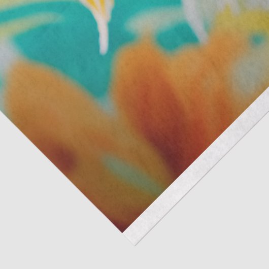 Levendige  Floral Fish Decoupage Tissuepapier (Detail)