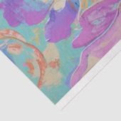 Levendige  Floral Fish Decoupage Tissuepapier (Detail)