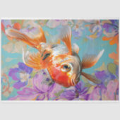 Levendige  Floral Fish Decoupage Tissuepapier (Voorkant)